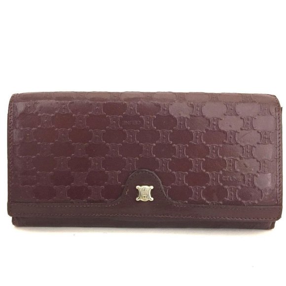 CELINE Macadam Leather Long Bifold Wallet /1F7593 - Picture 1 of 8